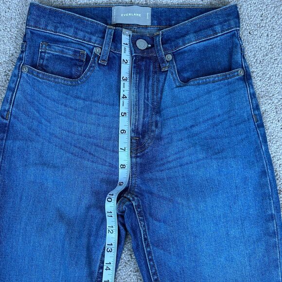 Everlane High Rise Ankle Jeans Womens Size 24" Medium Wash Stretch Skinny Ladies - Picture 8 of 9